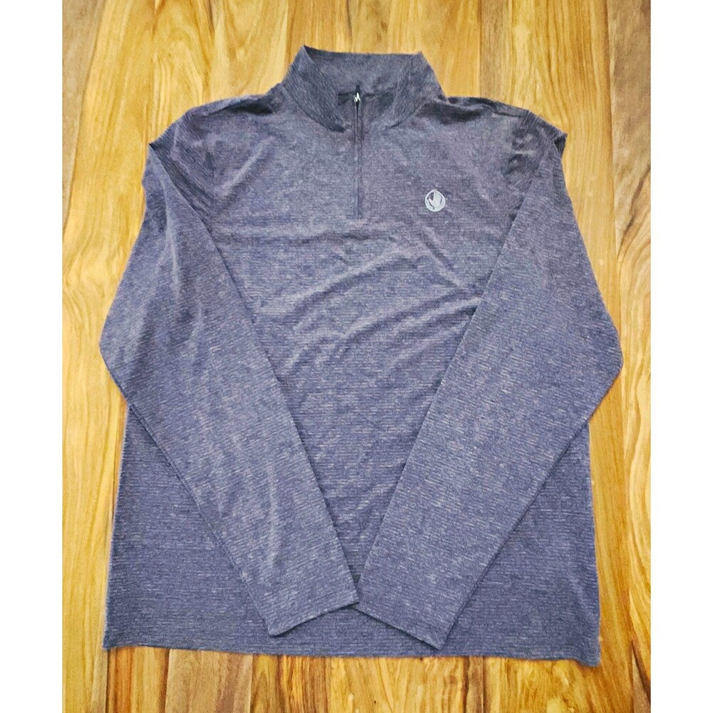 NWT Body Glove Mens Large Charcoal Heather 1/4 Zip Pullover Long Sleeve